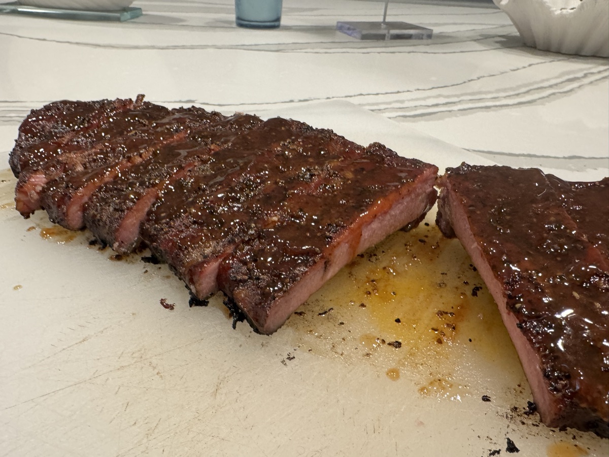Glazed ribs ready to serve